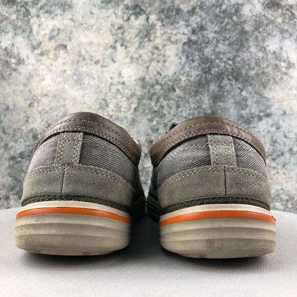 Skechers Men's Size 13 Landen Steller Grey Leather Textile Slip On Loafers 64355 - Picture 7 of 13